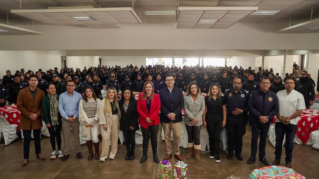 Reconoce Fabiola Ricci a policías de San Cristóbal por su labor en favor de la seguridad