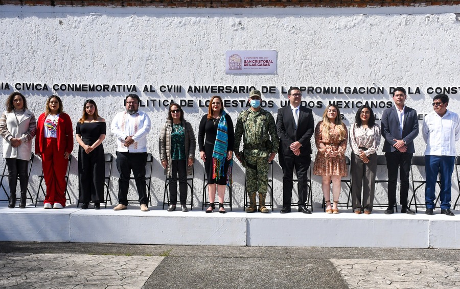 Encabeza Fabiola Ricci ceremonia cívica para conmemorar el CVIII aniversario de la promulgación de la Constitución Política de los Estados Unidos Mexicanos